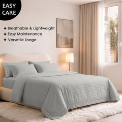 Stripe Glace 400 TC Cotton Bedsheet