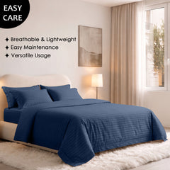 Stripe Glace 400 TC Cotton Bedsheet