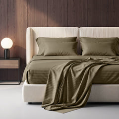 Stripe Glace 400 TC Cotton Bedsheet