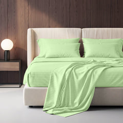 Stripe Glace 400 TC Cotton Bedsheet