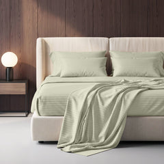 Stripe Glace 400 TC Cotton Bedsheet