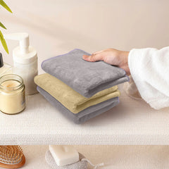 HOUSSE Microfiber Face Towel | Super Soft & Quick Absorbent |Multi Usage 30 x 30 cm, 450 GSM | for All Ages | (Set of 4,and 6)