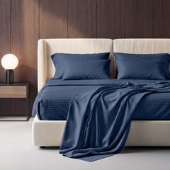 Stripe Glace 400 TC Cotton Bedsheet