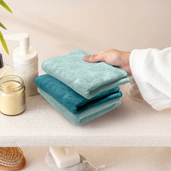 HOUSSE Microfiber Face Towel | Super Soft & Quick Absorbent |Multi Usage 30 x 30 cm, 450 GSM | for All Ages | (Set of 4,and 6)
