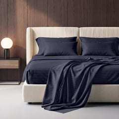 Stripe Glace 400 TC Cotton Bedsheet