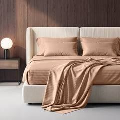 Stripe Glace 400 TC Cotton Bedsheet