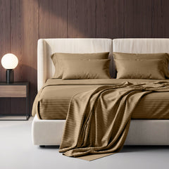 Stripe Glace 400 TC Cotton Bedsheet