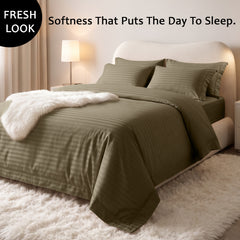 Stripe Glace 400 TC Cotton Bedsheet