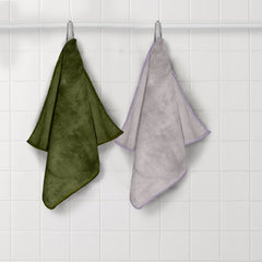 HOUSSE Microfiber Face Towel | Super Soft & Quick Absorbent |Multi Usage 30 x 30 cm, 450 GSM | for All Ages | (Set of 4,and 6)