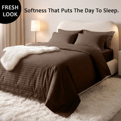 Stripe Glace 400 TC Cotton Bedsheet