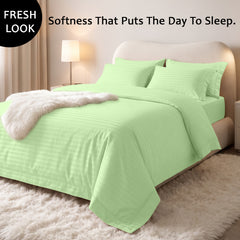 Stripe Glace 400 TC Cotton Bedsheet