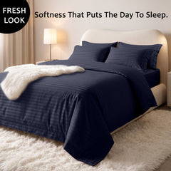 Stripe Glace 400 TC Cotton Bedsheet