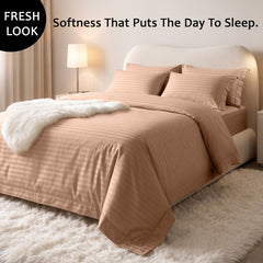 Stripe Glace 400 TC Cotton Bedsheet