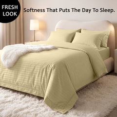 Stripe Glace 400 TC Cotton Bedsheet