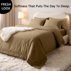 Stripe Glace 400 TC Cotton Bedsheet