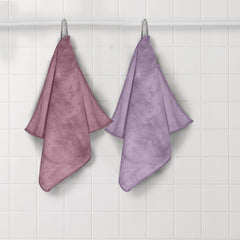 HOUSSE Microfiber Face Towel | Super Soft & Quick Absorbent |Multi Usage 30 x 30 cm, 450 GSM | for All Ages | (Set of 4,and 6)