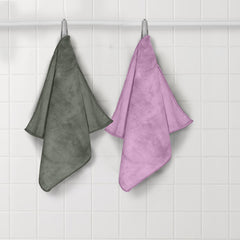 HOUSSE Microfiber Face Towel | Super Soft & Quick Absorbent |Multi Usage 30 x 30 cm, 450 GSM | for All Ages | (Set of 4,and 6)