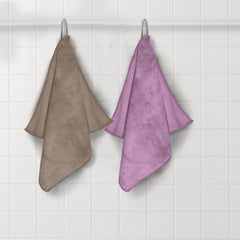 HOUSSE Microfiber Face Towel | Super Soft & Quick Absorbent |Multi Usage 30 x 30 cm, 450 GSM | for All Ages | (Set of 4,and 6)