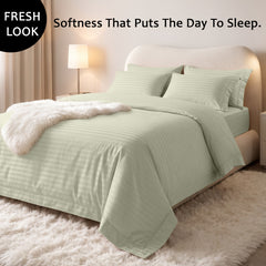 Stripe Glace 400 TC Cotton Bedsheet