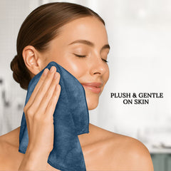 HOUSSE Microfiber Face Towel | Super Soft & Quick Absorbent |Multi Usage 30 x 30 cm, 450 GSM | for All Ages | (Set of 4,and 6)