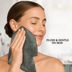 HOUSSE Microfiber Face Towel | Super Soft & Quick Absorbent |Multi Usage 30 x 30 cm, 450 GSM | for All Ages | (Set of 4,and 6)