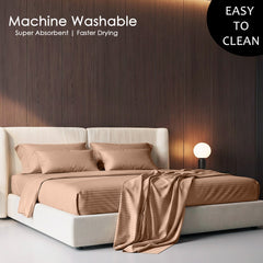 Stripe Glace 400 TC Cotton Bedsheet