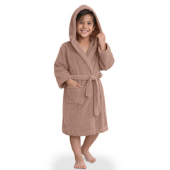 HOUSSE Bathrobe | 450 GSM Microfiber Solid Bathrobes for Kids | Solid Bathrobes, Highly Absorbent, Super Soft Bathrobe With Hoodie And Belt | Lightweight & Warm | 102 cm Long | Size-L | Pack of 1