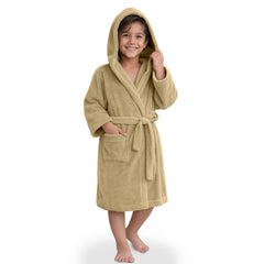 HOUSSE Bathrobe | 450 GSM Microfiber Solid Bathrobes for Kids | Solid Bathrobes, Highly Absorbent, Super Soft Bathrobe With Hoodie And Belt | Lightweight & Warm | 102 cm Long | Size-L | Pack of 1