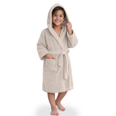 HOUSSE Bathrobe | 450 GSM Microfiber Solid Bathrobes for Kids | Solid Bathrobes, Highly Absorbent, Super Soft Bathrobe With Hoodie And Belt | Lightweight & Warm | 102 cm Long | Size-L | Pack of 1