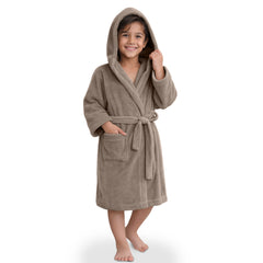 HOUSSE Bathrobe | 450 GSM Microfiber Solid Bathrobes for Kids | Solid Bathrobes, Highly Absorbent, Super Soft Bathrobe With Hoodie And Belt | Lightweight & Warm | 102 cm Long | Size-L | Pack of 1