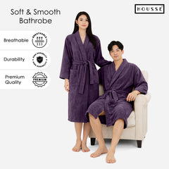 HOUSSE Microfiber Bathrobe 500 GSM | Solid Bathrobes, Highly Absorbent, Quick-Dry And Soft Bathrobe