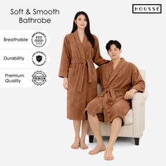 HOUSSE Microfiber Bathrobe 500 GSM | Solid Bathrobes, Highly Absorbent, Quick-Dry And Soft Bathrobe