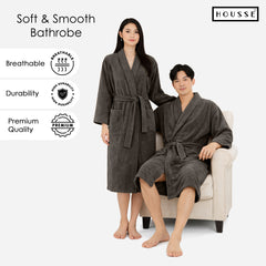 HOUSSE Microfiber Bathrobe 500 GSM | Solid Bathrobes, Highly Absorbent, Quick-Dry And Soft Bathrobe
