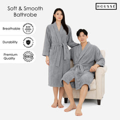 HOUSSE Microfiber Bathrobe 500 GSM | Solid Bathrobes, Highly Absorbent, Quick-Dry And Soft Bathrobe