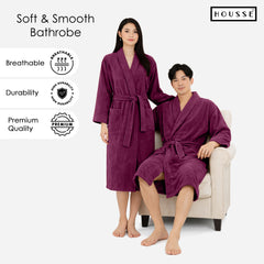 HOUSSE Microfiber Bathrobe 500 GSM | Solid Bathrobes, Highly Absorbent, Quick-Dry And Soft Bathrobe