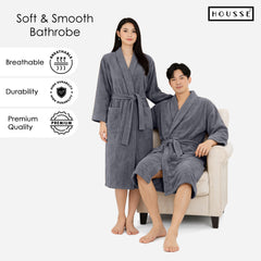 HOUSSE Microfiber Bathrobe 500 GSM | Solid Bathrobes, Highly Absorbent, Quick-Dry And Soft Bathrobe