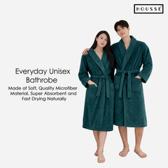 HOUSSE Microfiber Bathrobe 500 GSM | Solid Bathrobes, Highly Absorbent, Quick-Dry And Soft Bathrobe