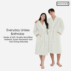 HOUSSE Microfiber Bathrobe 500 GSM | Solid Bathrobes, Highly Absorbent, Quick-Dry And Soft Bathrobe
