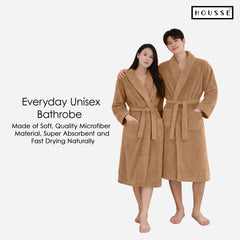 HOUSSE Microfiber Bathrobe 500 GSM | Solid Bathrobes, Highly Absorbent, Quick-Dry And Soft Bathrobe