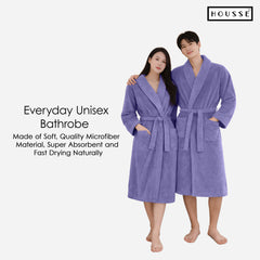 HOUSSE Microfiber Bathrobe 500 GSM | Solid Bathrobes, Highly Absorbent, Quick-Dry And Soft Bathrobe