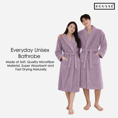 HOUSSE Microfiber Bathrobe 500 GSM | Solid Bathrobes, Highly Absorbent, Quick-Dry And Soft Bathrobe