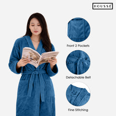 HOUSSE Microfiber Bathrobe 500 GSM | Solid Bathrobes, Highly Absorbent, Quick-Dry And Soft Bathrobe