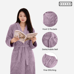 HOUSSE Microfiber Bathrobe 500 GSM | Solid Bathrobes, Highly Absorbent, Quick-Dry And Soft Bathrobe
