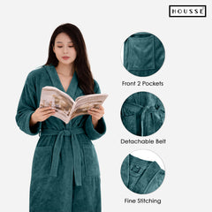 HOUSSE Microfiber Bathrobe 500 GSM | Solid Bathrobes, Highly Absorbent, Quick-Dry And Soft Bathrobe