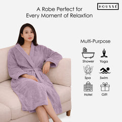 HOUSSE Microfiber Bathrobe 500 GSM | Solid Bathrobes, Highly Absorbent, Quick-Dry And Soft Bathrobe