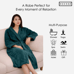 HOUSSE Microfiber Bathrobe 500 GSM | Solid Bathrobes, Highly Absorbent, Quick-Dry And Soft Bathrobe