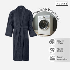 HOUSSE Microfiber Bathrobe 500 GSM | Solid Bathrobes, Highly Absorbent, Quick-Dry And Soft Bathrobe