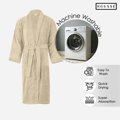 HOUSSE Microfiber Bathrobe 500 GSM | Solid Bathrobes, Highly Absorbent, Quick-Dry And Soft Bathrobe