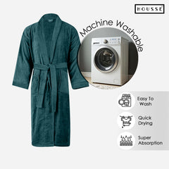 HOUSSE Microfiber Bathrobe 500 GSM | Solid Bathrobes, Highly Absorbent, Quick-Dry And Soft Bathrobe