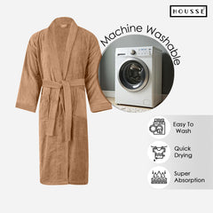 HOUSSE Microfiber Bathrobe 500 GSM | Solid Bathrobes, Highly Absorbent, Quick-Dry And Soft Bathrobe